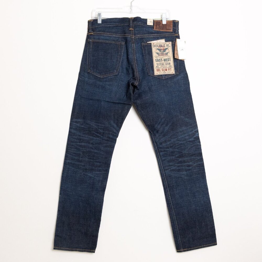 RRL Ralph Lauren Selvedge Denim Jeans 31x30 East West Slim Fit Made in USA - Picture 3 of 16